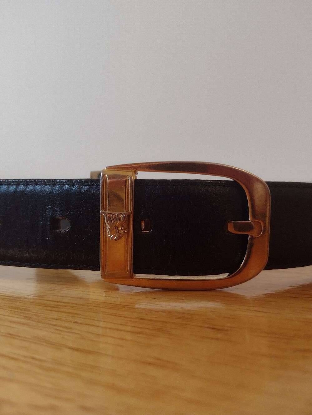Vtg Mark Cross Black And Brown Leather Reversible Belt 36in